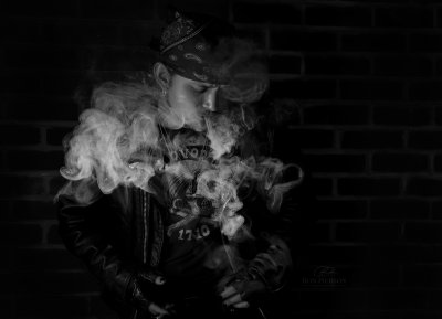 Edgy Artistic Smoke Creative Portrait