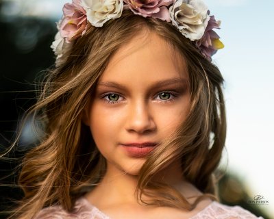 Stunning Child Flower Girl Portrait